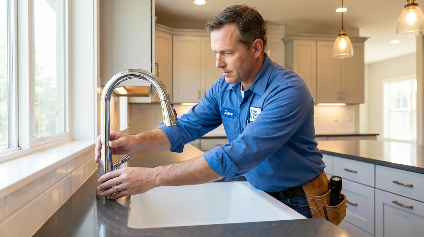 Kitchen faucet installation by Johns Plumbing LLC in Granite Falls