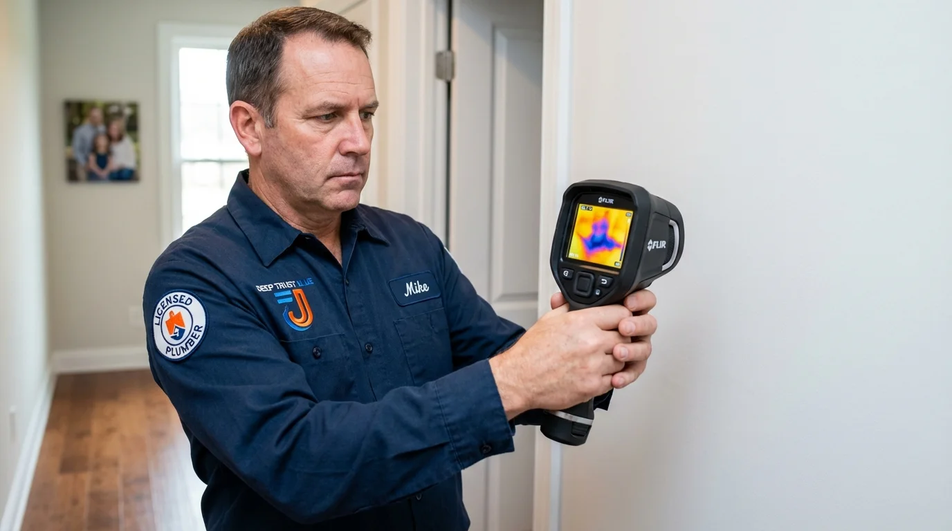 Thermal imaging leak detection by Johns Plumbing LLC in Granite Falls