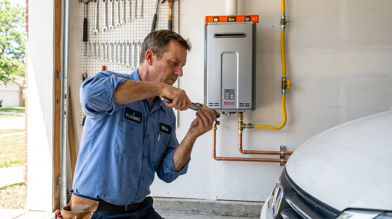 Tankless water heater installation by a Johns Plumbing LLC plumber in Granite Falls